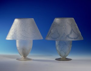 Feuillages Frosted Table Lampy (szkło)